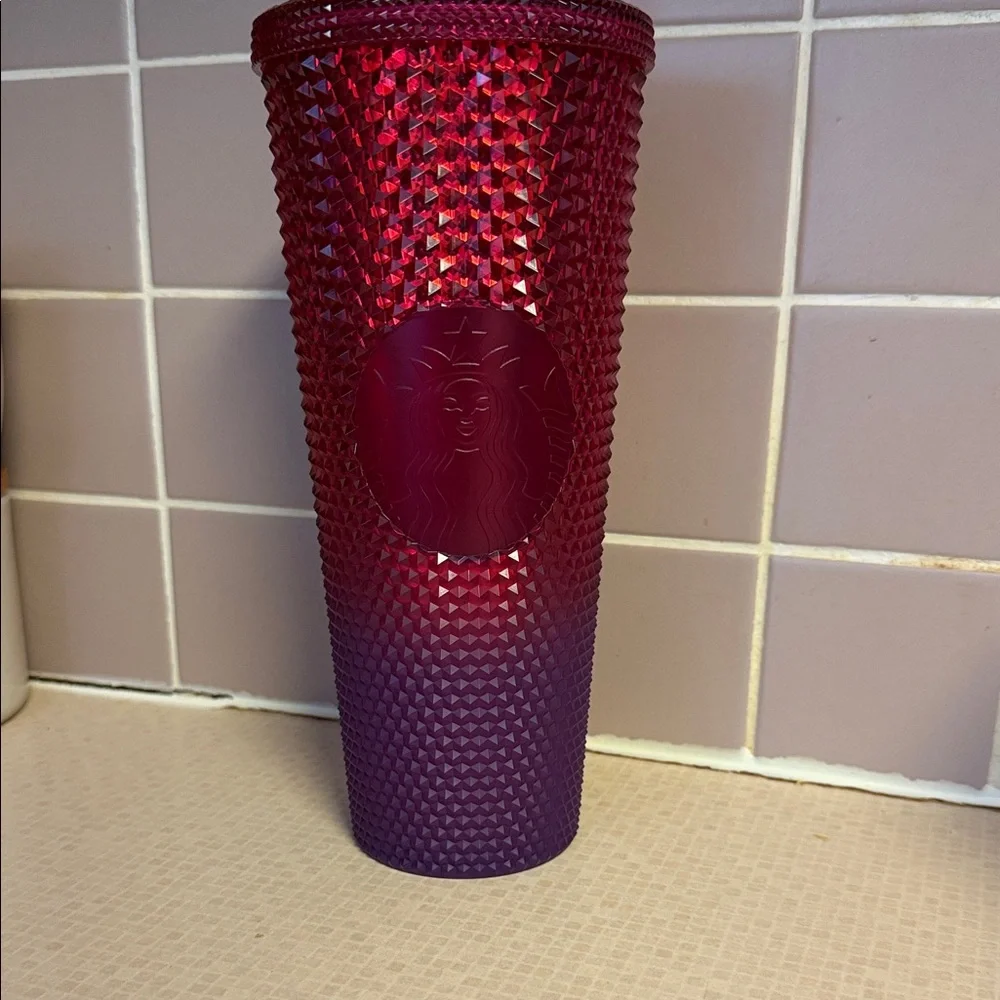 Starbucks Disney Red and Purple Studded Tumbler - Picture 2 of 2